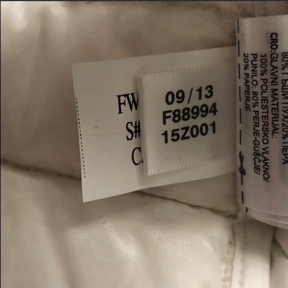 NWT Adidas White Down Puffer Jacket Small - Sample - Picture 14 of 15